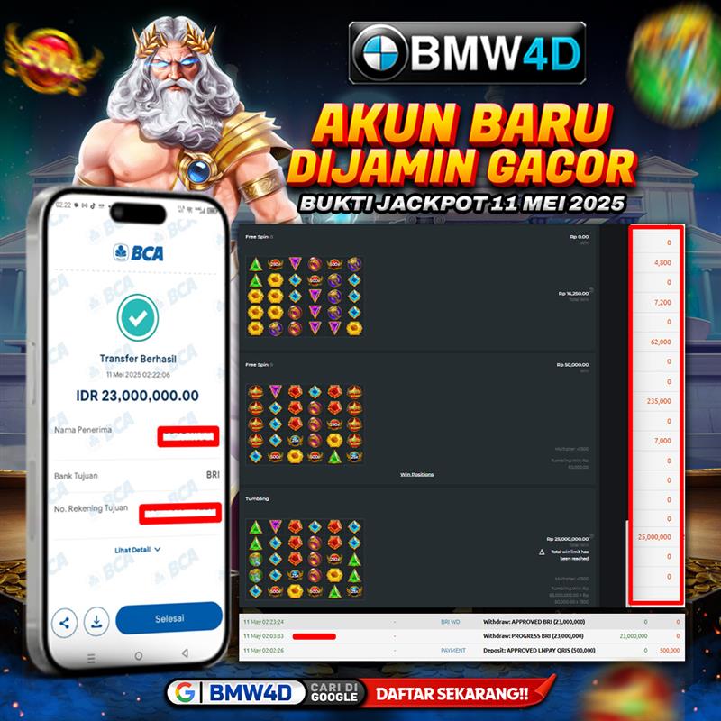 𝐈𝐃 𝐔𝐧𝐭𝐮𝐧*** 𝐌𝐞𝐧𝐚𝐧𝐠 𝐑𝐩 𝟐𝟑 𝐉𝐮𝐭𝐚 𝐝𝐢 𝐆𝐚𝐭𝐞𝐬 𝐨𝐟 𝐎𝐥𝐲𝐦𝐩𝐮𝐬 𝐁𝐞𝐫𝐦𝐨𝐝𝐚𝐥 𝐑𝐩 𝟓𝟎𝟎 𝐑𝐢𝐛𝐮 𝐝𝐢 𝐁𝐌𝐖𝟒𝐃