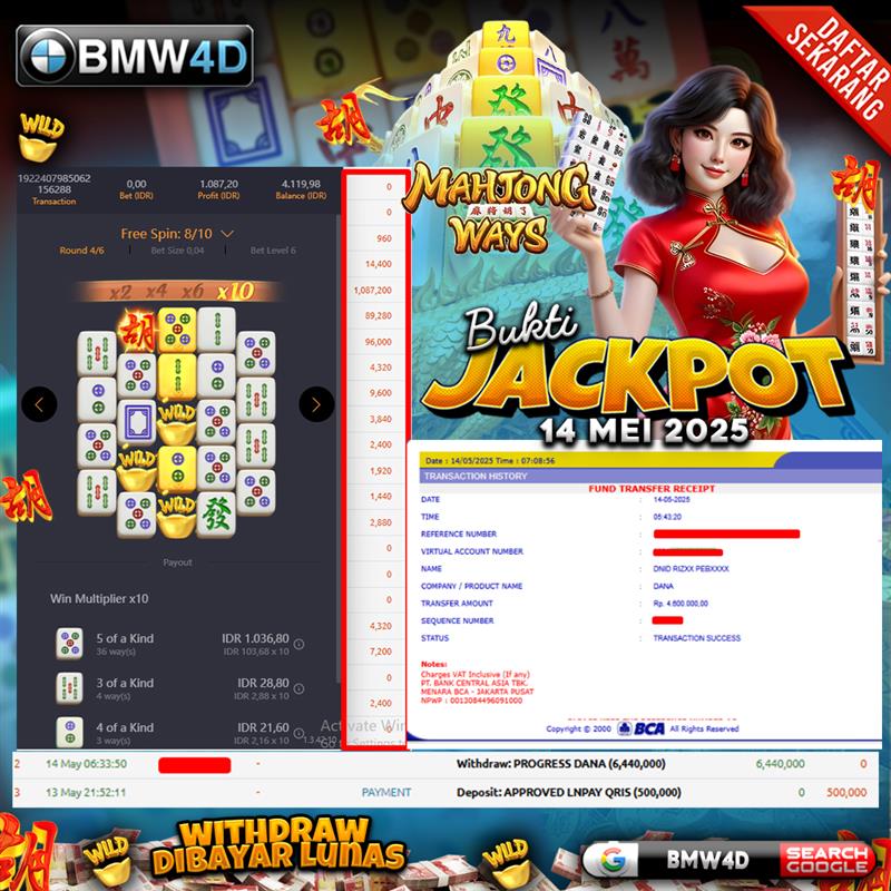 𝐋𝐚𝐮𝐩***𝟕𝟕 𝐌𝐞𝐧𝐚𝐧𝐠 𝐑𝐩 𝟒,𝟔 𝐉𝐮𝐭𝐚 𝐁𝐞𝐫𝐦𝐨𝐝𝐚𝐥 𝐑𝐩 𝟒𝟓 𝐑𝐢𝐛𝐮 𝐝𝐢 𝐌𝐚𝐡𝐣𝐨𝐧𝐠 𝐖𝐚𝐲𝐬 𝟐 𝐁𝐌𝐖𝟒𝐃